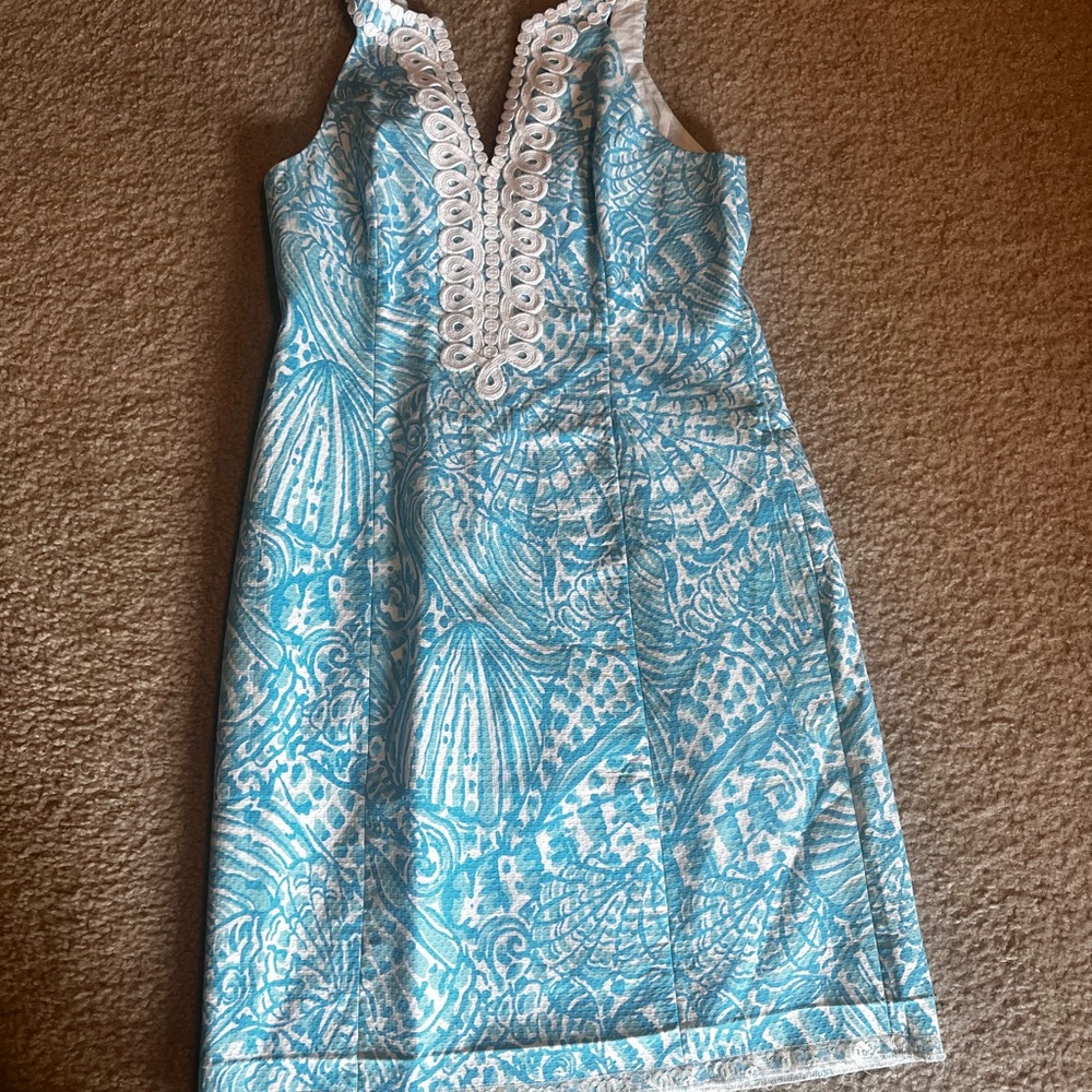 Lilly Pulitzer White and Blue Dress